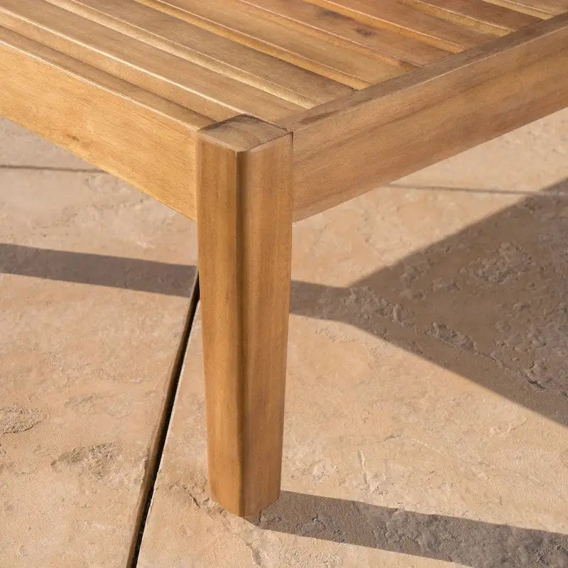 Sdraio Perla da esterno in legno di acacia (set da 2) di Christopher Knight Home