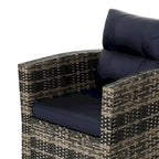 Set da patio e tavolino contenitore Cruz a 4 pezzi in vimini per esterni con cuscini