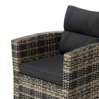 Set da patio e tavolino contenitore Cruz a 4 pezzi in vimini per esterni con cuscini
