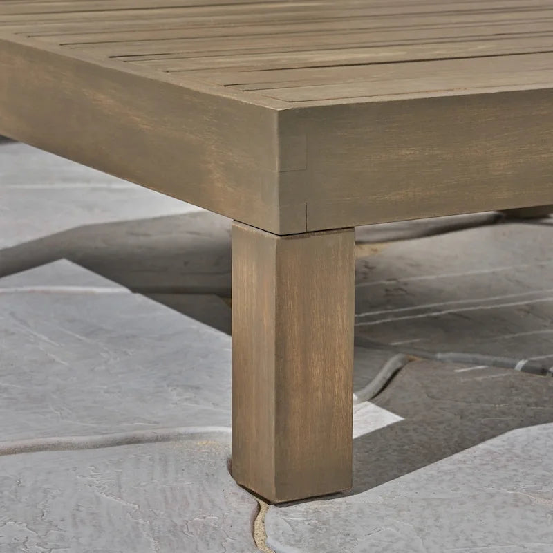 Set Divanetto Sezionale a 2 Posti e Tavolino da Caffè da Esterno Oana in Legno di Acacia con Cuscini di Christopher Knight Home