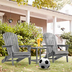 Lot de 2 chaises Adirondack pliantes en bois pour l'extérieur