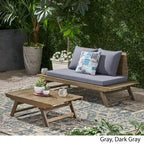 Ensemble de patio extérieur 2 pièces en bois d'acacia Sedona par Christopher Knight Home
