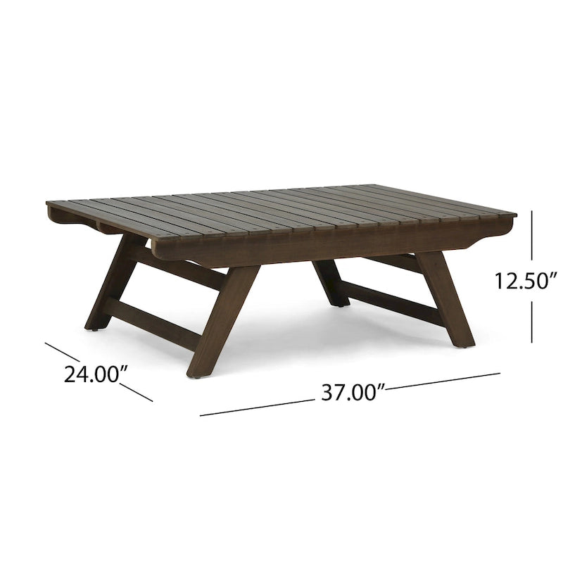 Ensemble de patio extérieur 2 pièces en bois d'acacia Sedona par Christopher Knight Home