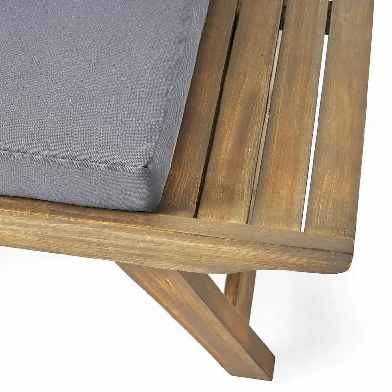 Ensemble de patio extérieur 2 pièces en bois d'acacia Sedona par Christopher Knight Home