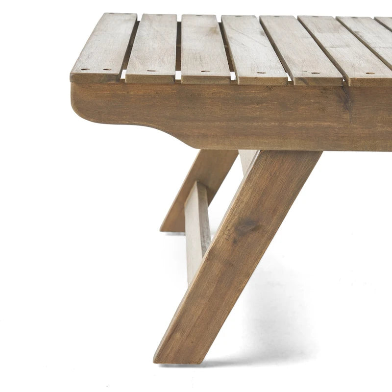 Ensemble de patio extérieur 2 pièces en bois d'acacia Sedona par Christopher Knight Home