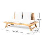 Ensemble de patio extérieur 2 pièces en bois d'acacia Sedona par Christopher Knight Home
