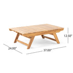 Ensemble de patio extérieur 2 pièces en bois d'acacia Sedona par Christopher Knight Home