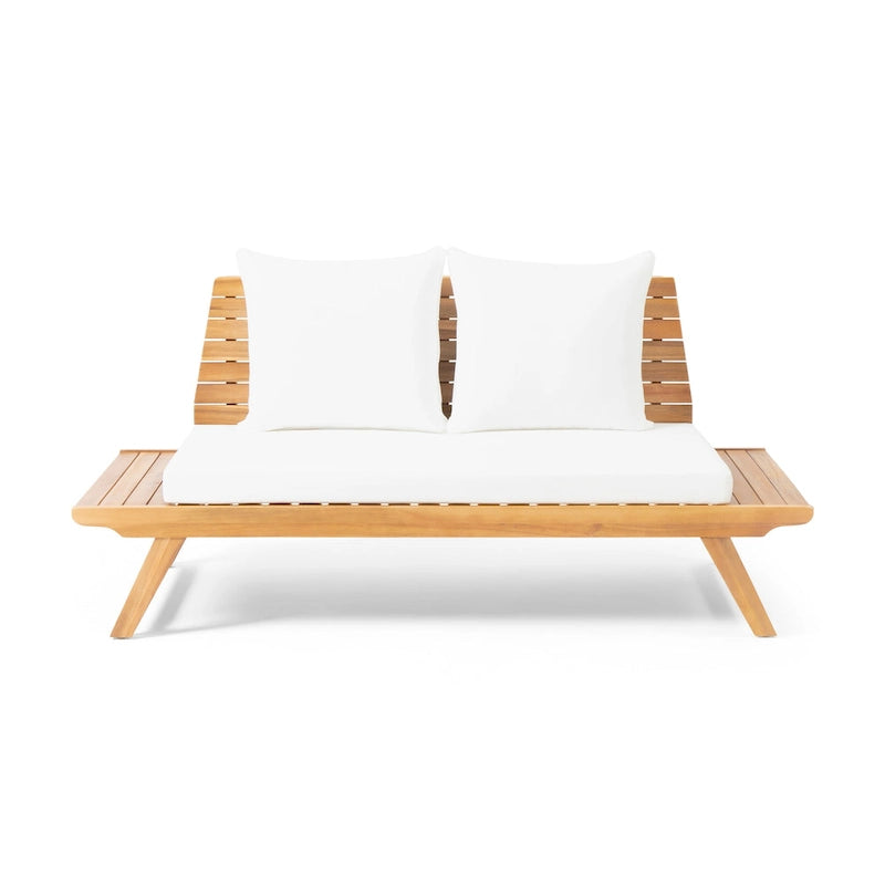 Ensemble de patio extérieur 2 pièces en bois d'acacia Sedona par Christopher Knight Home