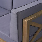 Set divano componibile a U a 8 posti Brava Outdoor in legno di acacia con braciere di Christopher Knight Home