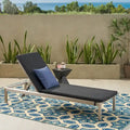 Bain de soleil d'extérieur Cape Coral en maille et aluminium avec coussin par Christopher Knight Home