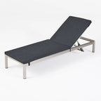 Bain de soleil d'extérieur Cape Coral en maille et aluminium avec coussin par Christopher Knight Home