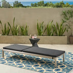 Bain de soleil d'extérieur Cape Coral en maille et aluminium avec coussin par Christopher Knight Home