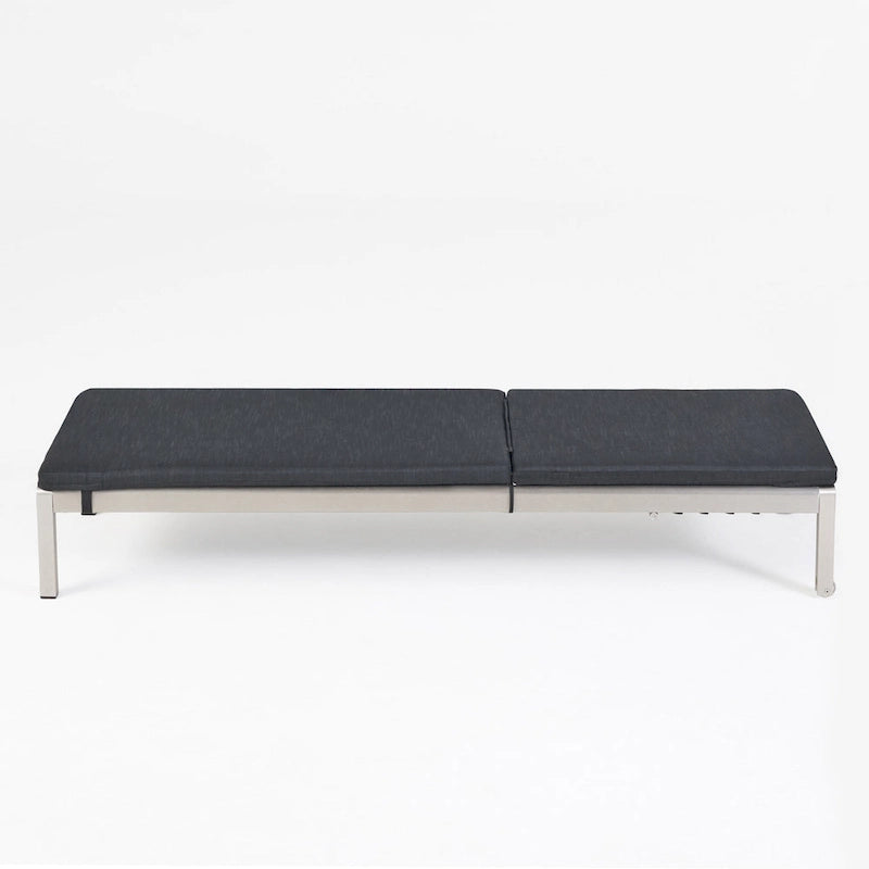 Bain de soleil d'extérieur Cape Coral en maille et aluminium avec coussin par Christopher Knight Home