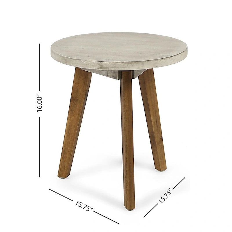 Set di sedie a dondolo a 2 posti in legno di acacia e tavolino Alametos Outdoor di Christopher Knight Home