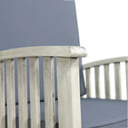 Set di sedie a dondolo a 2 posti in legno di acacia e tavolino Alametos Outdoor di Christopher Knight Home