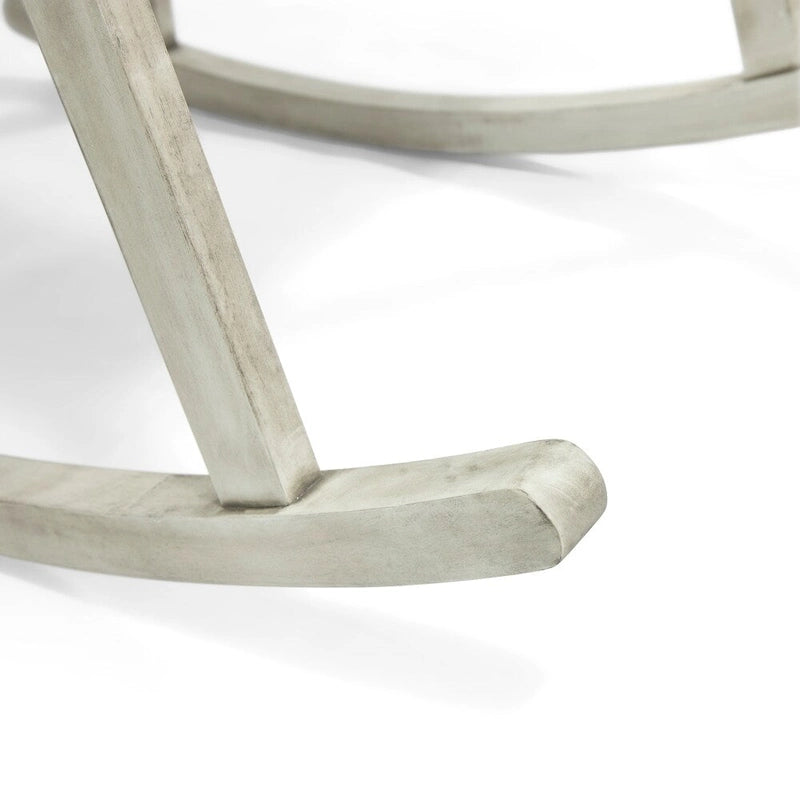 Set di sedie a dondolo a 2 posti in legno di acacia e tavolino Alametos Outdoor di Christopher Knight Home