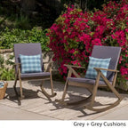 Sedia a dondolo Gus in legno da esterno (set da 2) di Christopher Knight Home