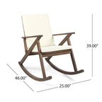 Sedia a dondolo Gus in legno da esterno (set da 2) di Christopher Knight Home