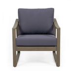 Fauteuil d'extérieur Samwell en bois d'acacia avec coussin de Christopher Knight Home