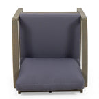 Fauteuil d'extérieur Samwell en bois d'acacia avec coussin de Christopher Knight Home
