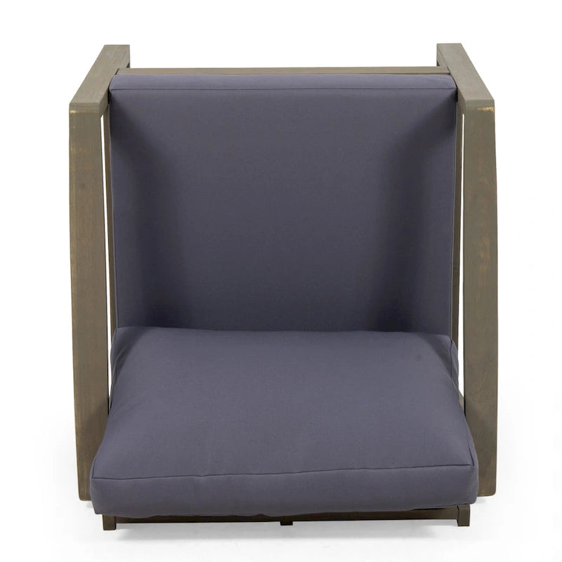 Fauteuil d'extérieur Samwell en bois d'acacia avec coussin de Christopher Knight Home
