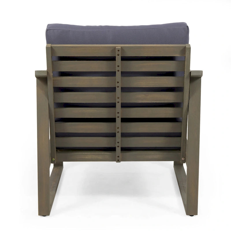 Fauteuil d'extérieur Samwell en bois d'acacia avec coussin de Christopher Knight Home