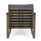 Fauteuil d'extérieur Samwell en bois d'acacia avec coussin de Christopher Knight Home