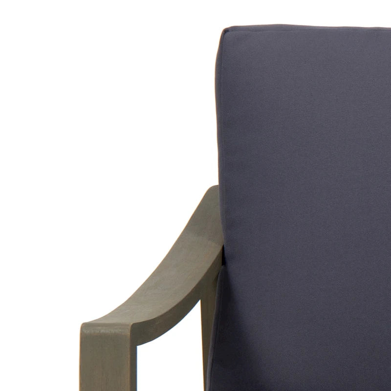 Fauteuil d'extérieur Samwell en bois d'acacia avec coussin de Christopher Knight Home