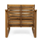 Fauteuil d'extérieur Samwell en bois d'acacia avec coussin de Christopher Knight Home