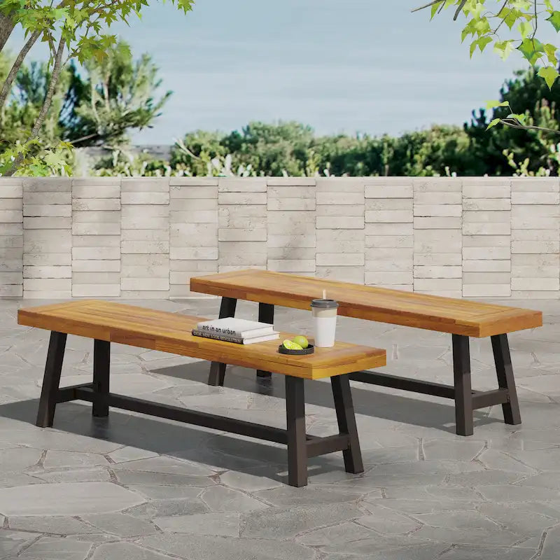 Christopher Knight Home Carlisle Panche da esterno in legno di acacia