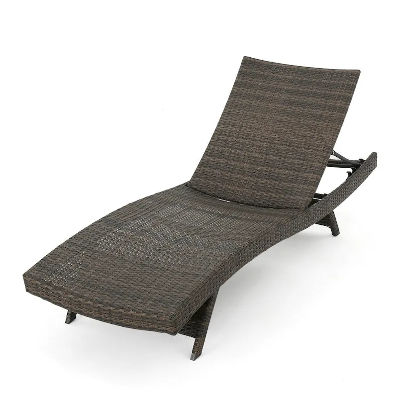 Chaise longue d'extérieur en osier Thira de Christopher Knight Home - 79,25 L x 28 P x 15,50 H