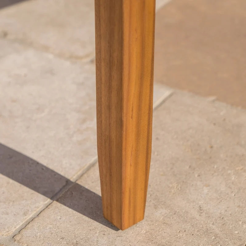 Causeuse et table de jardin en acacia rembourrées Peyton de Christopher Knight Home