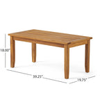 Causeuse et table de jardin en acacia rembourrées Peyton de Christopher Knight Home
