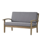 Causeuse et table de jardin en acacia rembourrées Peyton de Christopher Knight Home