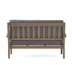 Causeuse et table de jardin en acacia rembourrées Peyton de Christopher Knight Home