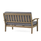 Causeuse et table de jardin en acacia rembourrées Peyton de Christopher Knight Home