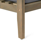 Causeuse et table de jardin en acacia rembourrées Peyton de Christopher Knight Home