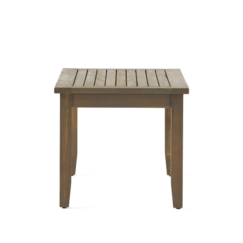 Causeuse et table de jardin en acacia rembourrées Peyton de Christopher Knight Home