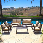 Waikiki Outdoor 8-piece Wicker Seating Set with Cushions by Christopher Knight Home