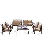 Set da salotto da esterno in vimini Waikiki da 8 pezzi con cuscini di Christopher Knight Home