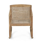 Sedia a dondolo da esterno Welby in legno di acacia e vimini di Christopher Knight Home
