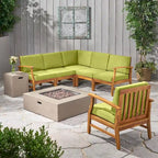 Ensemble de canapé d'extérieur en acacia Illona par Christopher Knight Home