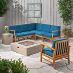 Ensemble de canapé d'extérieur en acacia Illona par Christopher Knight Home