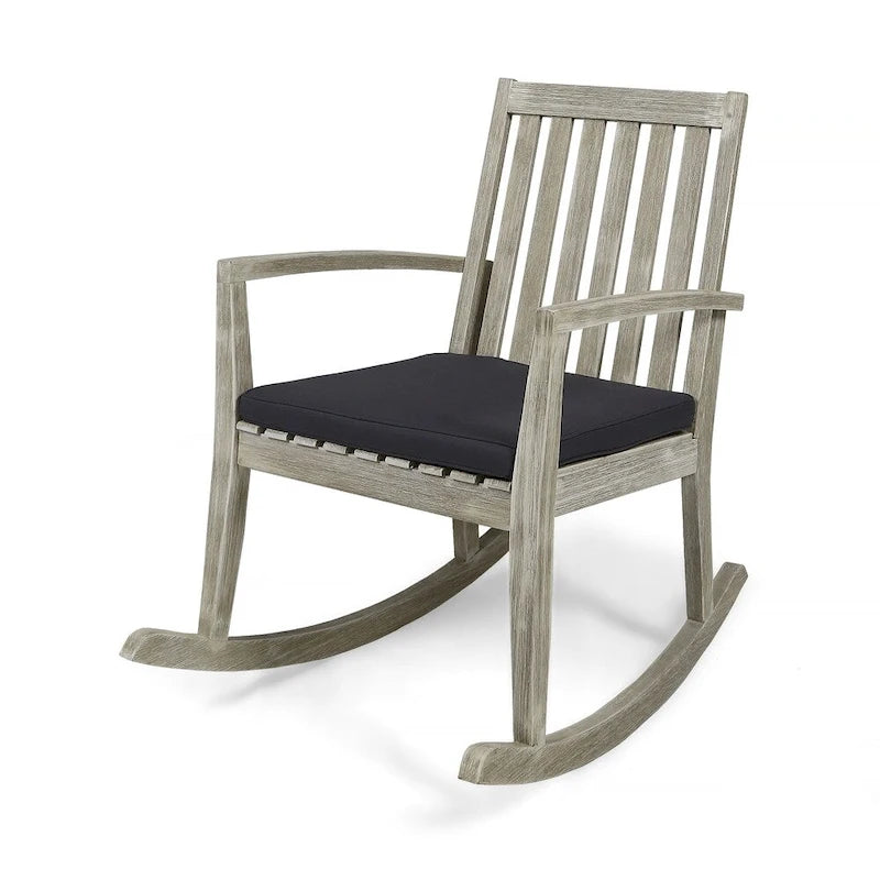 Chaise à bascule traditionnelle d'extérieur en bois d'acacia Montrose par Christopher Knight Home