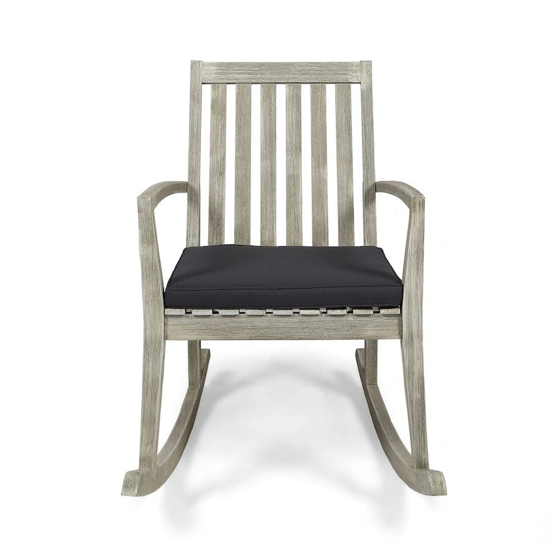 Chaise à bascule traditionnelle d'extérieur en bois d'acacia Montrose par Christopher Knight Home