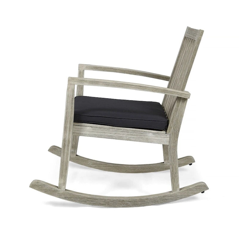 Chaise à bascule traditionnelle d'extérieur en bois d'acacia Montrose par Christopher Knight Home