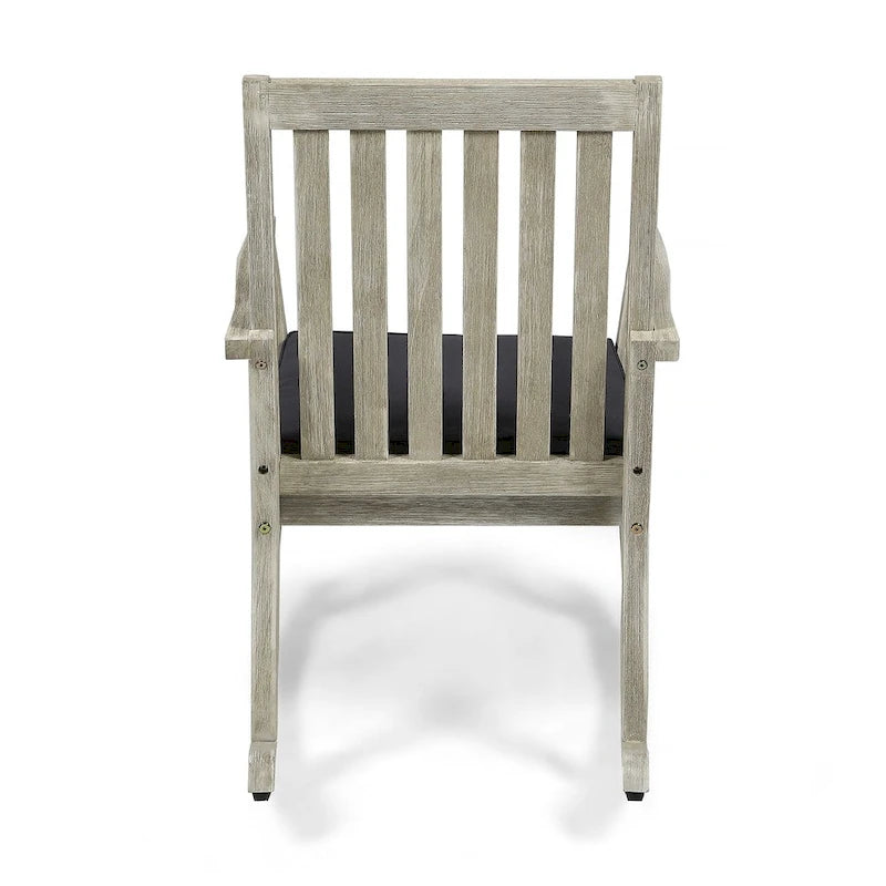 Chaise à bascule traditionnelle d'extérieur en bois d'acacia Montrose par Christopher Knight Home