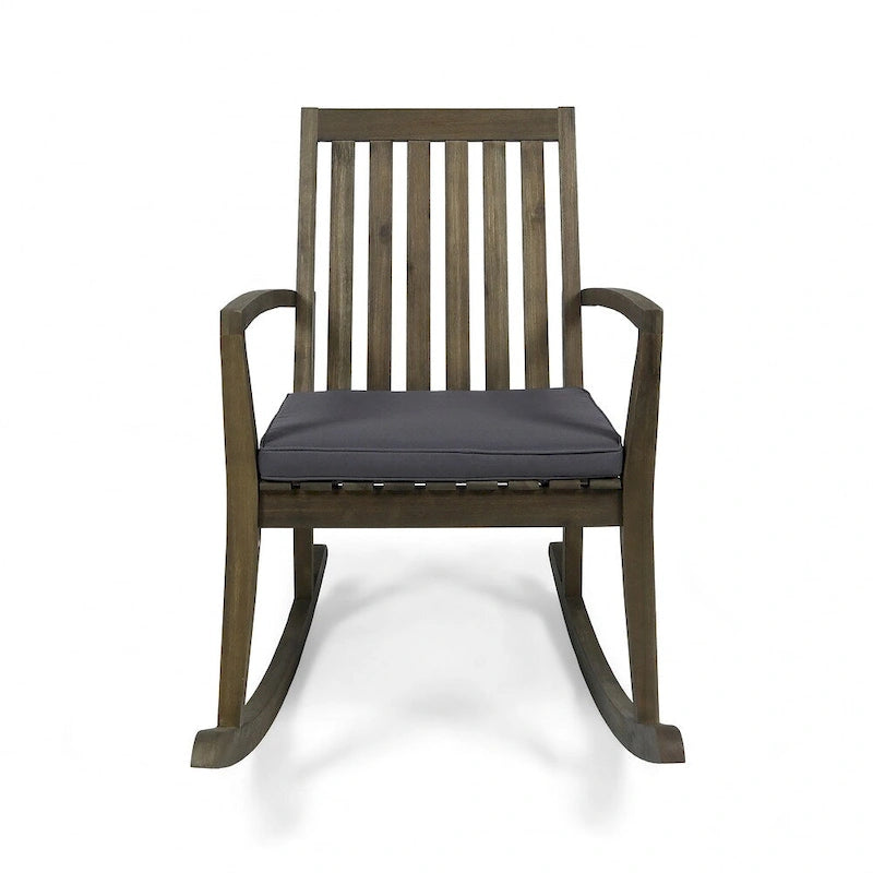 Chaise à bascule traditionnelle d'extérieur en bois d'acacia Montrose par Christopher Knight Home