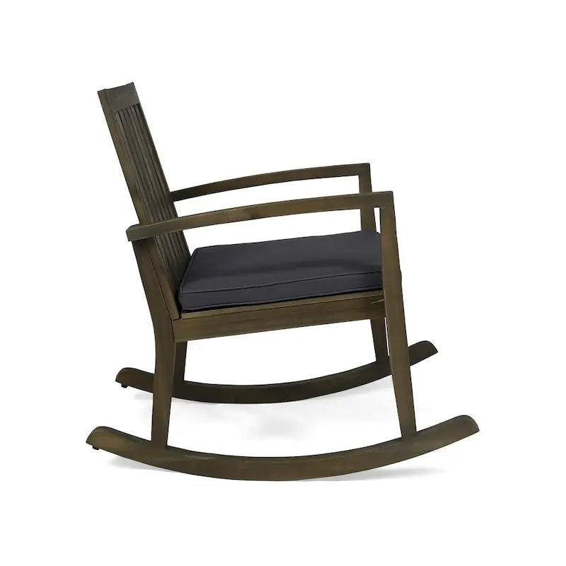 Chaise à bascule traditionnelle d'extérieur en bois d'acacia Montrose par Christopher Knight Home