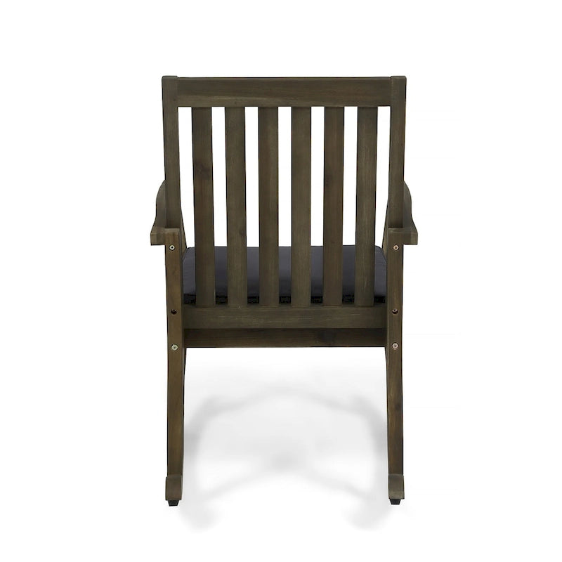 Chaise à bascule traditionnelle d'extérieur en bois d'acacia Montrose par Christopher Knight Home